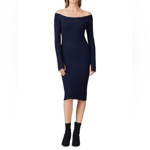 JASON WU Back Tie Midi Sweater Dress Size S